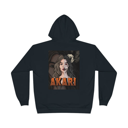 Akari Brand Face-Off Full Color Graphic Design Hoodie in Black